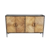 Industriële houten en metalen dressoir Derek Aanbod