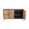 Industriële houten en metalen dressoir Derek Kortingen