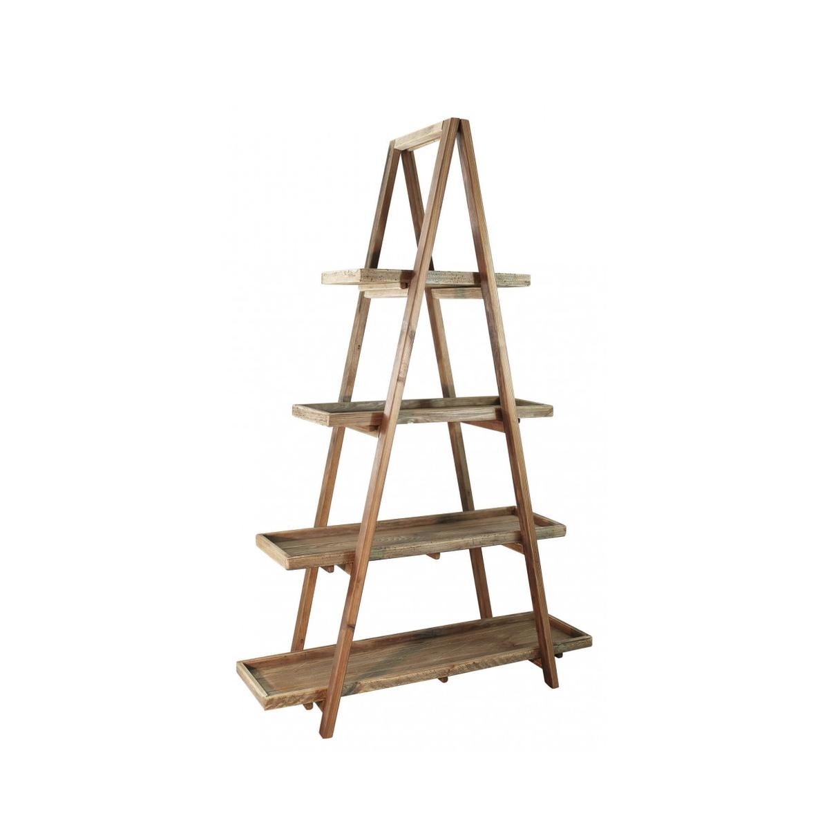 Wandkast voor de woonkamer met 4 planken in grenenhout Callie