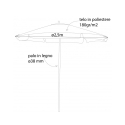 Ronde tuinparasol Ø2,5m met houten middenpaal Fantasy Keuze
