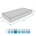 Eenpersoons memory foam multilayer matras 90x200x25 cm Superior Afmetingen