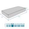 Eenpersoons memory foam multilayer matras 90x200x25 cm Superior Afmetingen