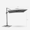 Zweefparasol 2,5 vierkante meter aluminium structuur Paradise 