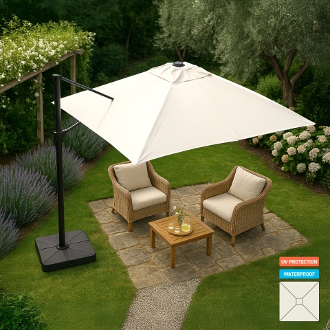 Zweefparasol 2,5 vierkante meter aluminium structuur Paradise Aanbieding