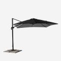 Vierkante aluminium zweefparasol 3x3 m Paradise Noir Keuze