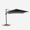 Vierkante aluminium zweefparasol 3x3 m Paradise Noir Keuze