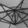Vierkante aluminium zweefparasol 3x3 m Paradise Noir 