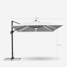 Vierkante tuinparasol Paradise met ledverlichting 3x3 m 