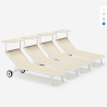4 stuks ligbedden Alabama met stevige wielen en aluminium frame Aanbieding