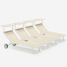 4 stuks ligbedden Alabama met stevige wielen en aluminium frame 