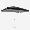 Eden Noir 3x2m rechthoekige aluminium tuinparasol met centrale paal Catalogus