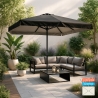 Eden Noir 3x2m rechthoekige aluminium tuinparasol met centrale paal Aanbieding