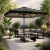 Eden Noir 3x2m rechthoekige aluminium tuinparasol met centrale paal Korting