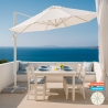 Vierkante aluminium zweefparasol 3 x 3 meter Paradise White Aanbieding