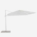 Vierkante aluminium zweefparasol 3 x 3 meter Paradise White Catalogus