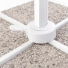 Vierkante aluminium zweefparasol 3 x 3 meter Paradise White Prijs