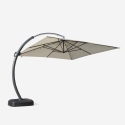 Grote aluminium zweefparasol 3,5 x 3,5 meter anti-uv Copenhagen Catalogus