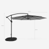 Achthoekige aluminium zweefparasol 3 meter Fan Noir Aankoop
