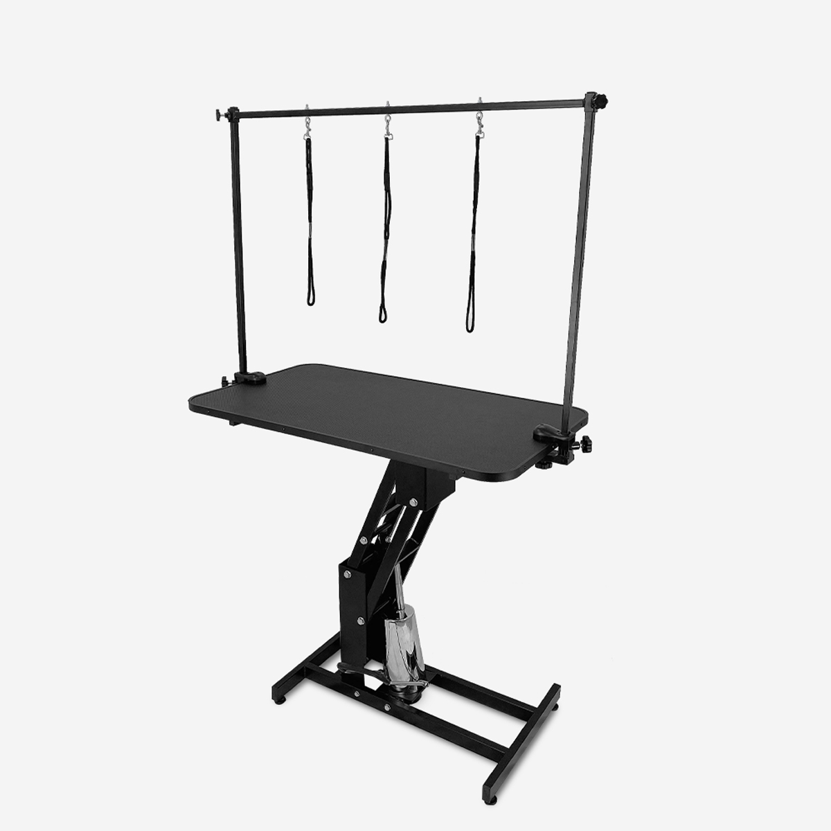 Hydraulisch verstelbare hondentrimtafel 61 x 110 x 145 - 183,5 cm Griffon Aanbieding Hydraulisch verstelbare hondentrimtafel 61 x 110 x 145 - 183,5 cm Griffon Aanbieding