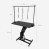 Hydraulisch verstelbare hondentrimtafel 61 x 110 x 145 - 183,5 cm Griffon 