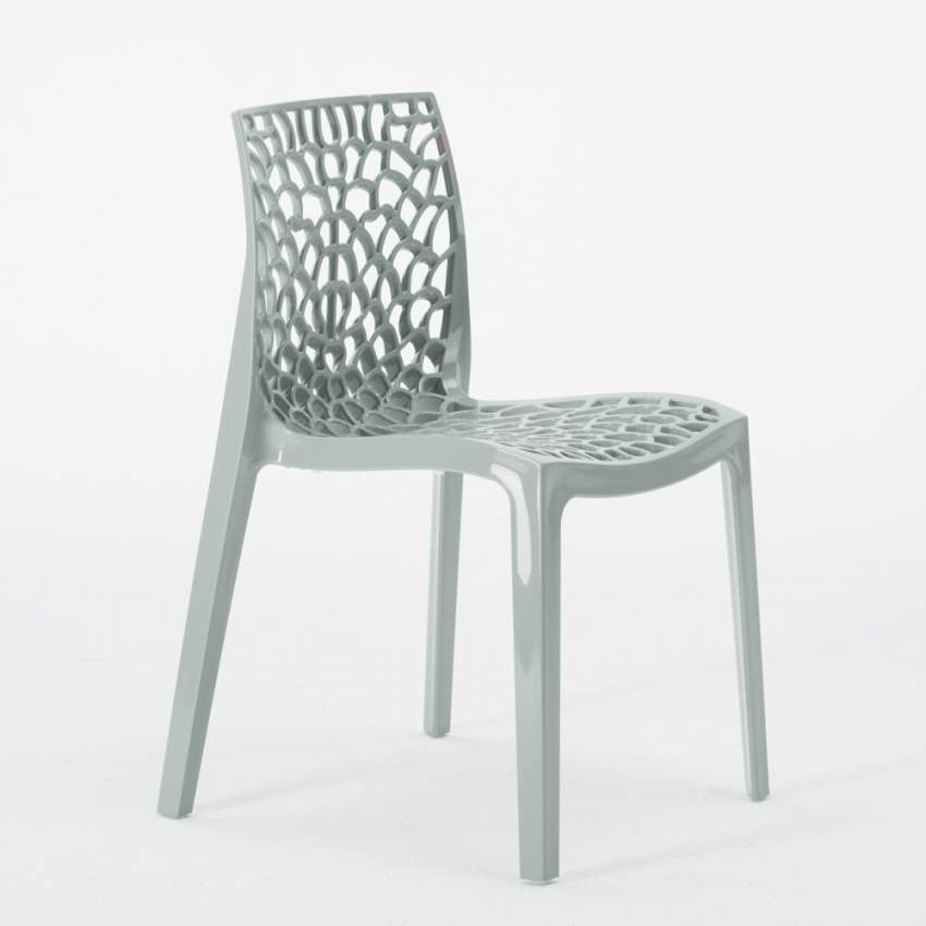 Set van 22 gekleurde polypropyleen stoelen Grand Soleil Gruvyer 