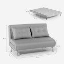2-zits stoffen slaapbank in Scandinavische stijl Elettra 