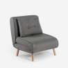 Stoffen klapbed fauteuil met houten pootjes Miriam Aanbod
