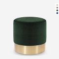 Ronde, fluwelen design poef Rossetto Aanbieding