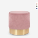 Ronde, fluwelen design poef Rossetto Karakteristieken