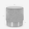 Ronde, fluwelen design poef Rossetto 