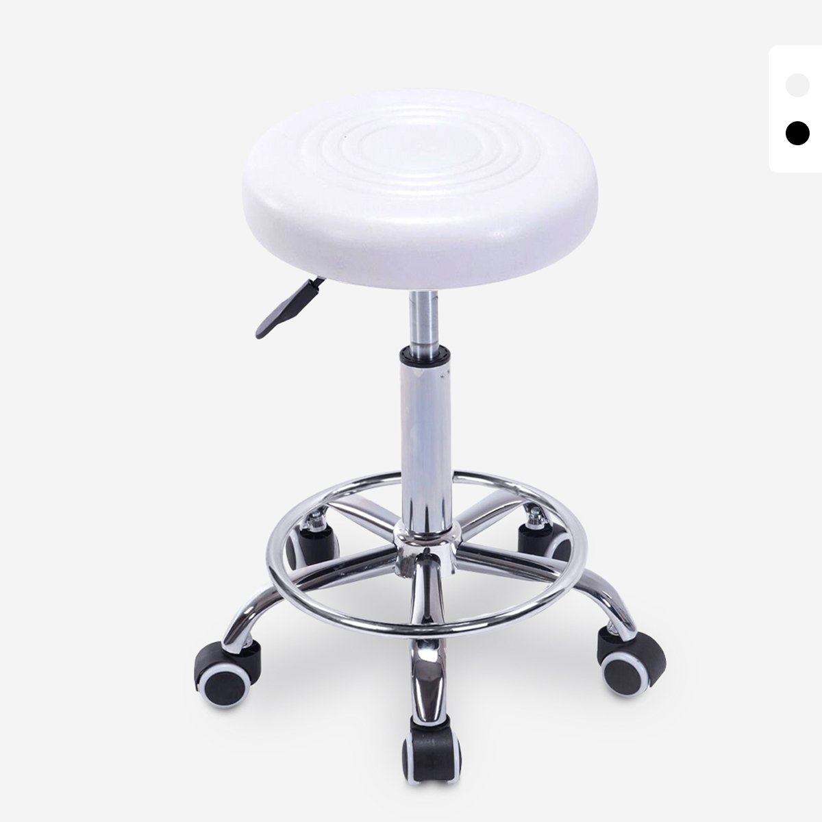 Nabu draaikruk met kunstlederen zitting en wielen voor schoonheidssalon Aanbieding Nabu draaikruk met kunstlederen zitting en wielen voor schoonheidssalon Aanbieding