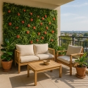 Kunstmatige altijdgroene haag 100x100 cm met 3D effect planten Lemox Verkoop
