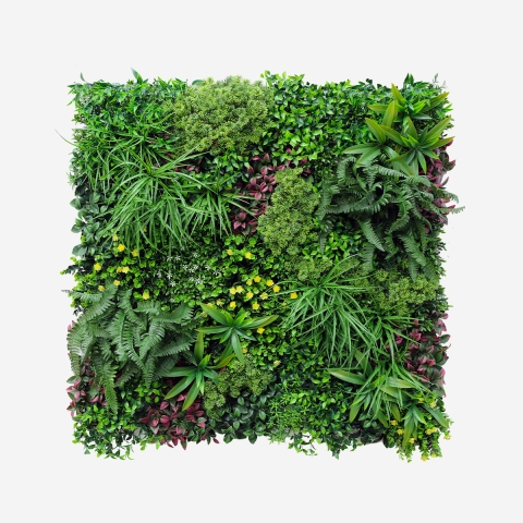 Realistische kunsthaag 100x100 cm met 3D planten Ilex Aanbieding