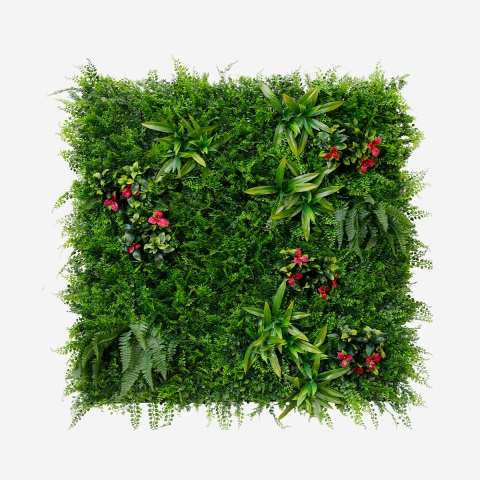 Kunsthaag 3D paneel 100x100 cm met realistische planten Cerrum Aanbieding