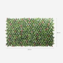 Kunstmatige tuinhaag met uitschuifbaar traliewerk 200x100 cm Salix Kortingen