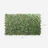 Kunstmatige tuinhaag met uitschuifbaar traliewerk 200x100 cm Salix Kortingen