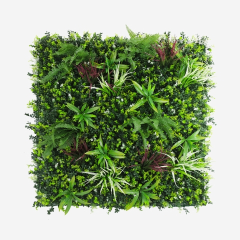 Kunsthaag 100x100 cm met realistische 3D planten Briux Aanbieding