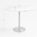 Ronde eettafel in Goblet-stijl 120 cm goud en marmereffect Monika+ Prijs