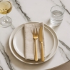 Ronde eettafel in Goblet-stijl 120 cm goud en marmereffect Monika+ Karakteristieken
