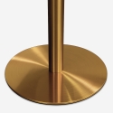 Ronde eettafel in Goblet-stijl 120 cm goud en marmereffect Monika+ Afmetingen