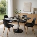 Vierkante tafel met afgeronde randen Lillium 100 Korting