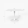 Vierkante design tafel Goblet Lillium 80 