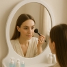 Make-up kaptafel Katrina met spiegel en kruk Korting