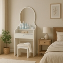 Make-up kaptafel Katrina met spiegel en kruk Aanbieding