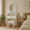 Make-up kaptafel Katrina met spiegel en kruk Aanbieding