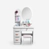 Make-up kaptafel Babette met ovale spiegel en kruk Keuze