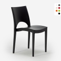 Set van 24 stapelbare polypropyleen stoelen voor bars en restaurants Paris Grand Soleil Aanbieding