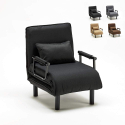 Slaapstoel 1 persoon opklapbare stoffen slaapfauteuil Deborah 