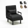 Slaapstoel 1 persoon opklapbare stoffen slaapfauteuil Deborah 