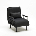 Slaapstoel 1 persoon opklapbare stoffen slaapfauteuil Deborah 